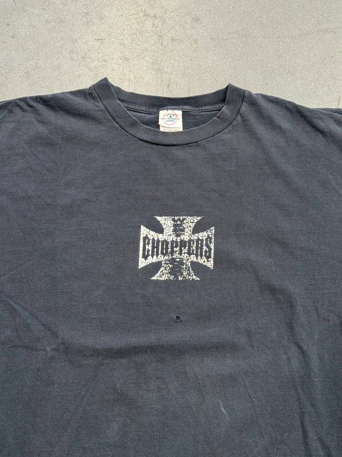 90S WEST COAST CHOPPERS FADED LS MULLET TEE (DELTA TAG)