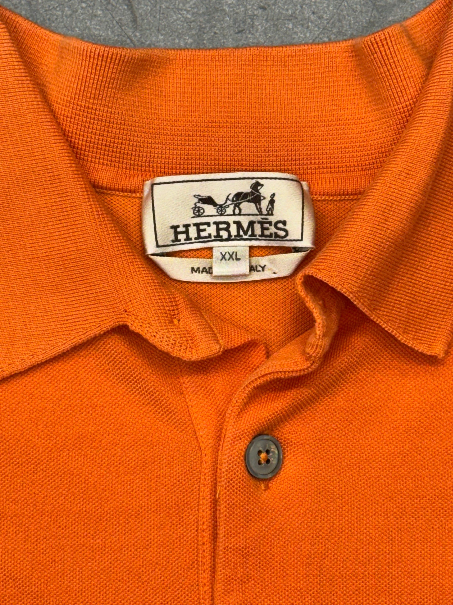 HERMES POCKET POLO SHIRT - ORANGE