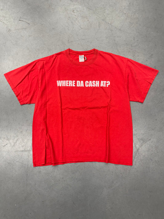 00'S CASH MONEY RECORDS BIRDMAN & LIL WAYNE LIKE FATHER LIKE SON "WHERE DA CASH AT?" ALBUM PROMO TEE (GILDAN ULTRA COTTON TAG)