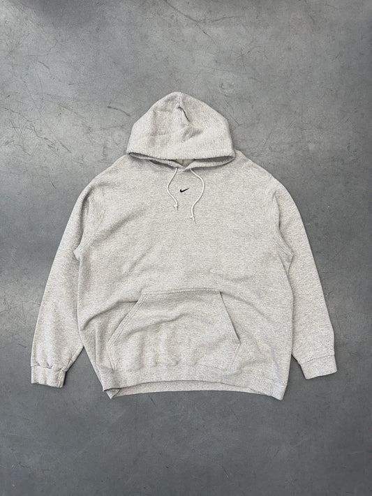 Y2K NIKE CENTER SWOOSH PULLOVER HOODIE - GREY (GREY TAG)