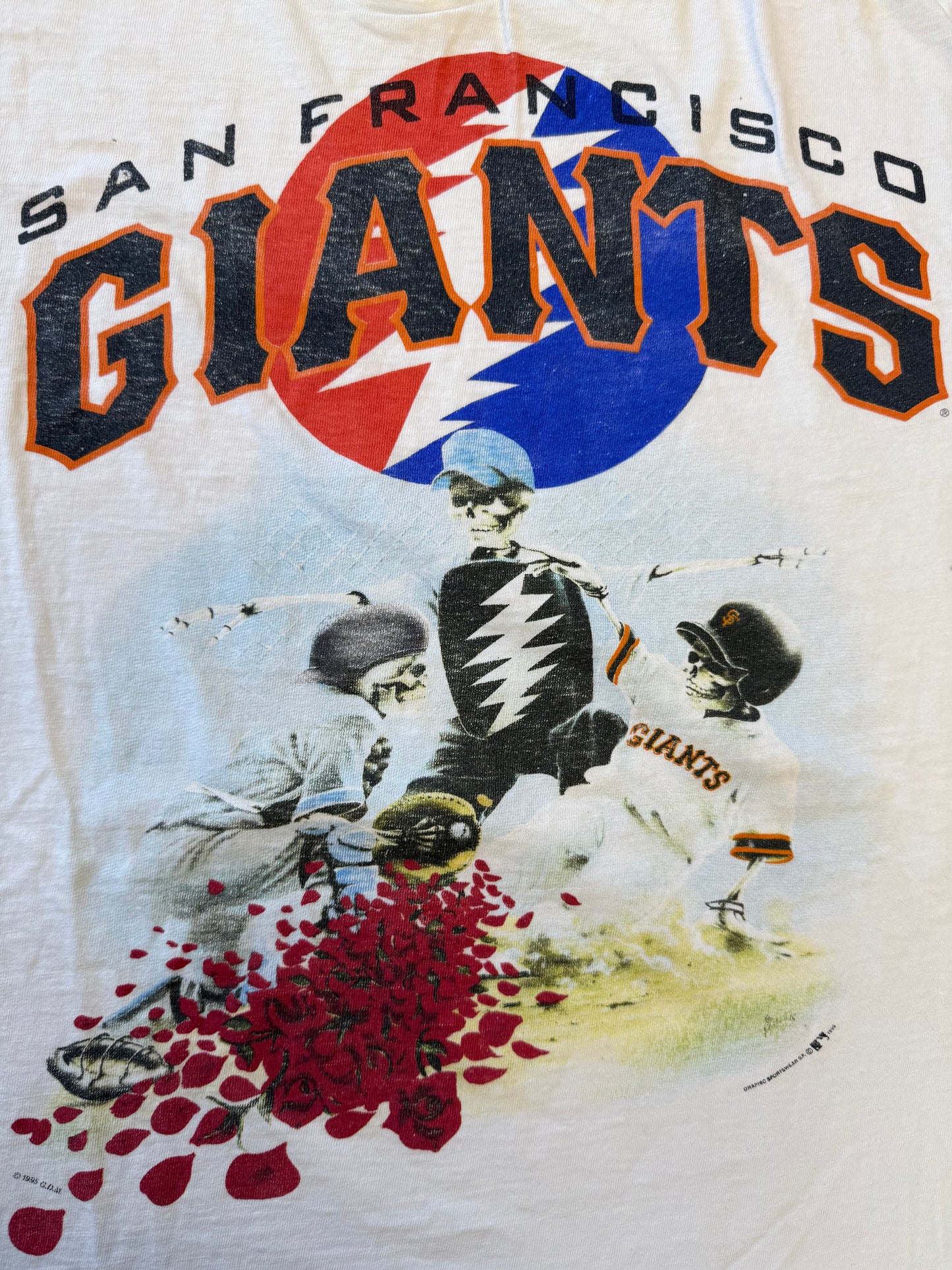 1995 SAN FRANCISCO GIANTS GRATEFUL DEAD TEE (ONEITA POWER-T TAG)