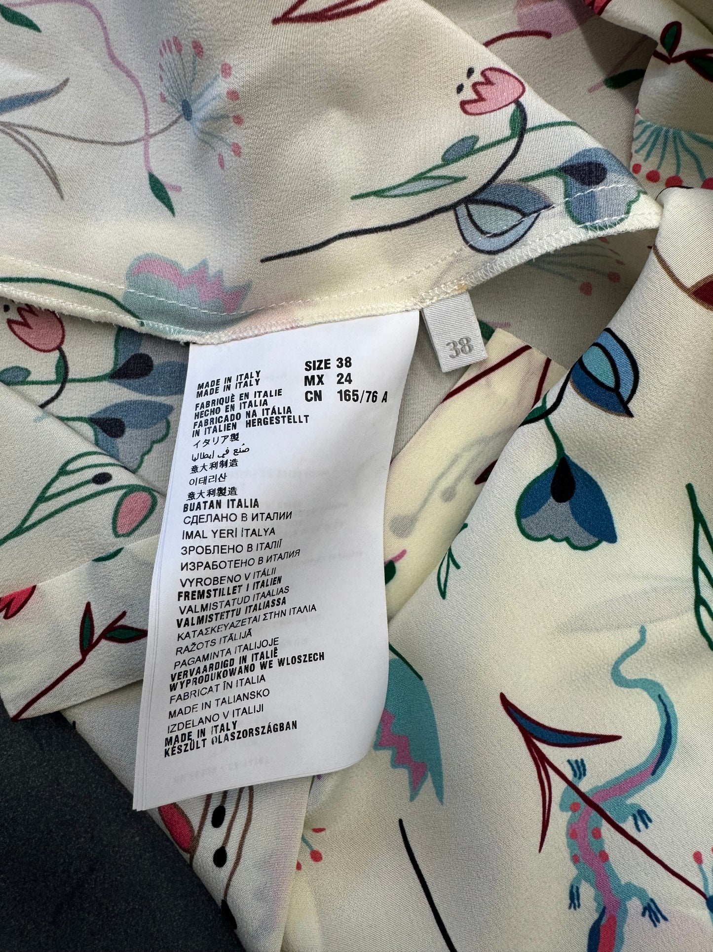 2014 MIU MIU SILK FLORAL TOP