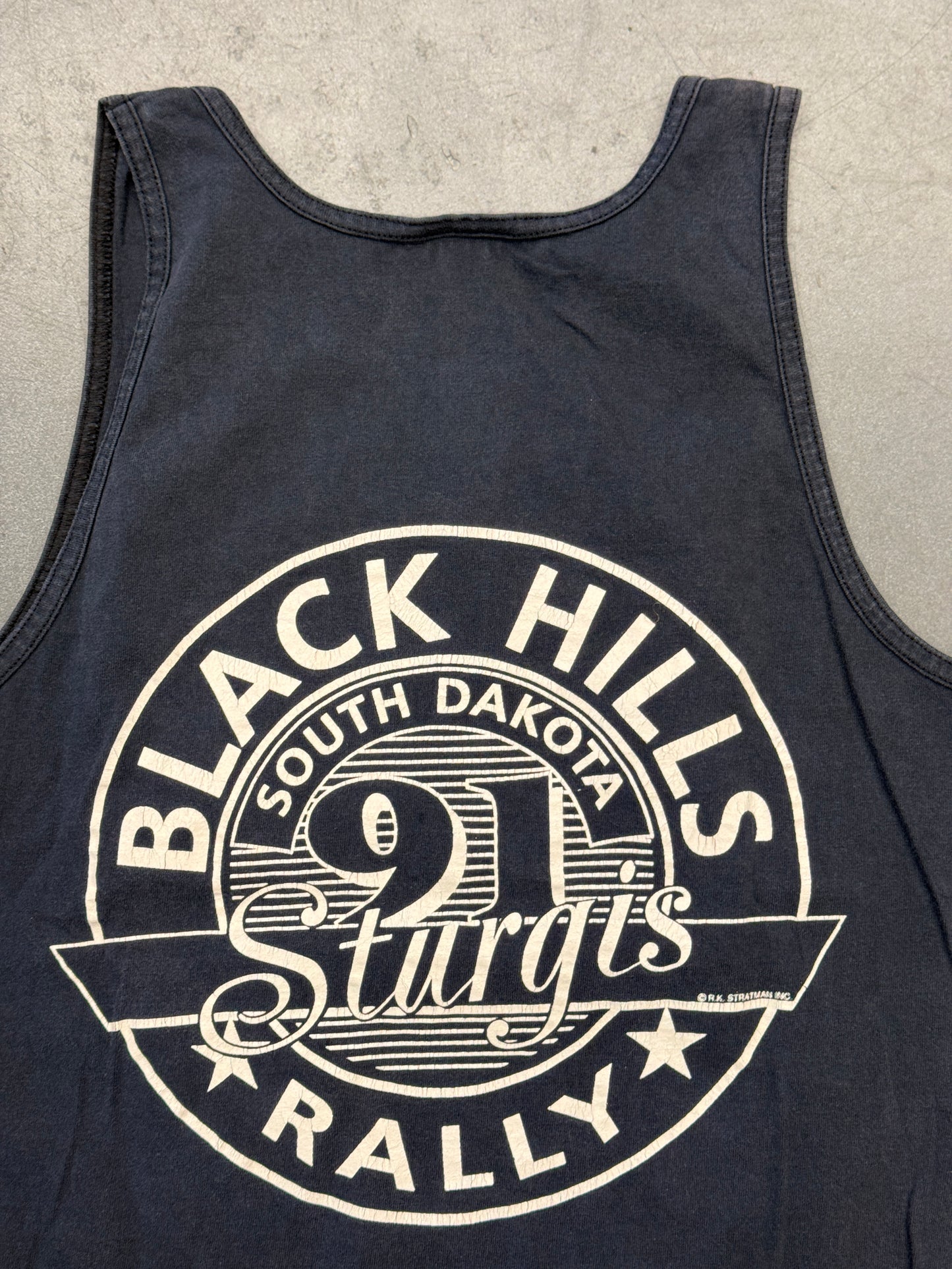 1991 HARLEY-DAVIDSON STURGIS BLACK HILLS RALLY CUT-OFF TEE (ONEITA TAG)
