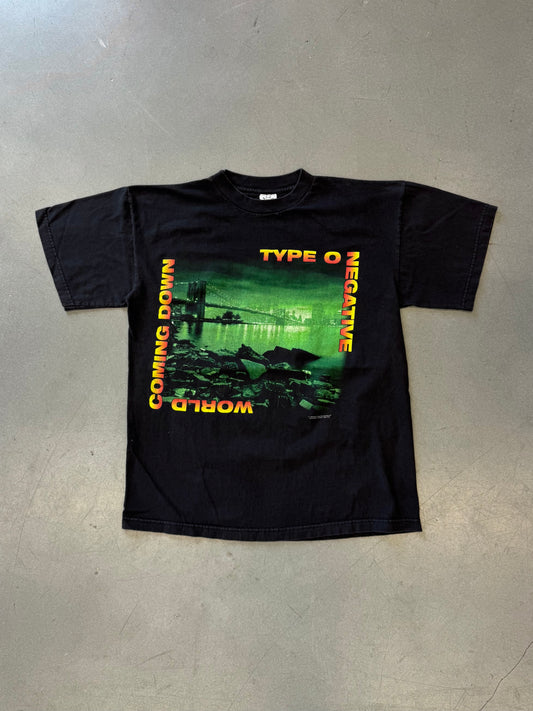 1999 TYPE O NEGATIVE WORLD COMING DOWN ONLY THE DEAD KNOW BROOKLYN TEE (GRAPE TAG)