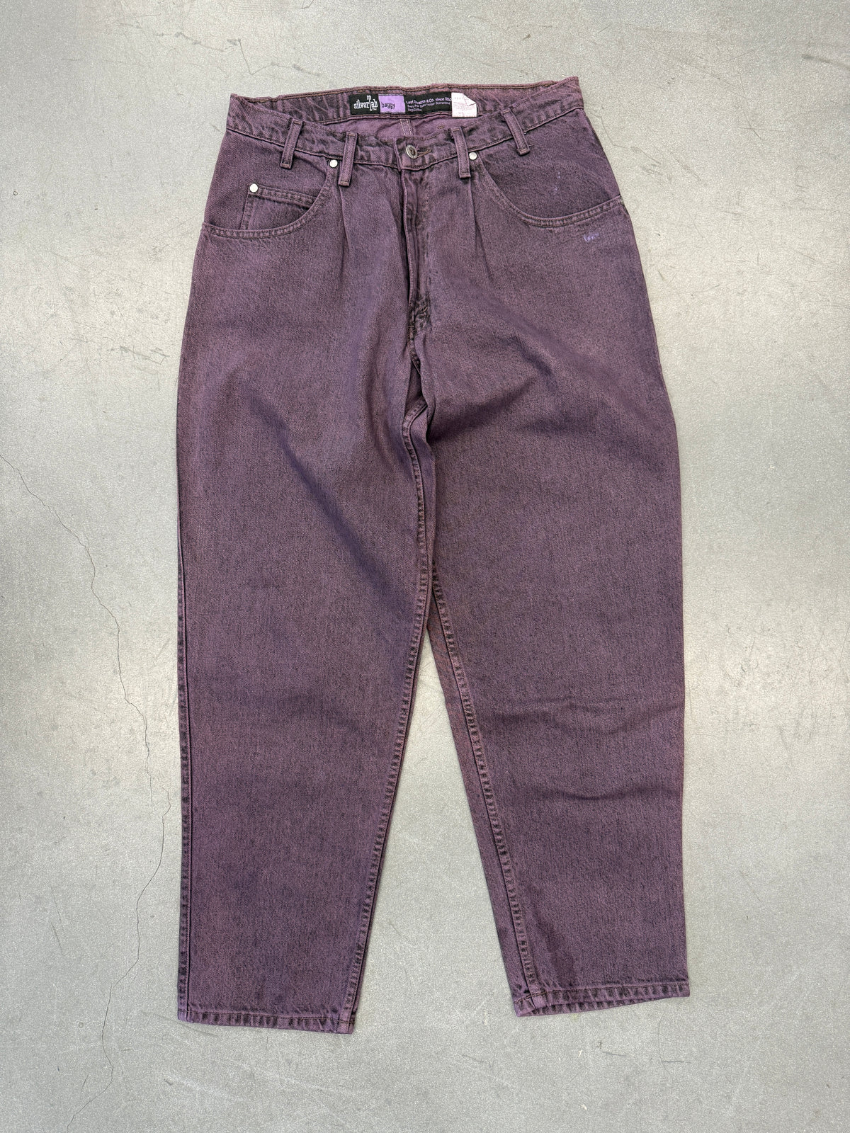 90S LEVI'S SILVERTAB BAGGY JEANS - PURPLE DYE (34X32)