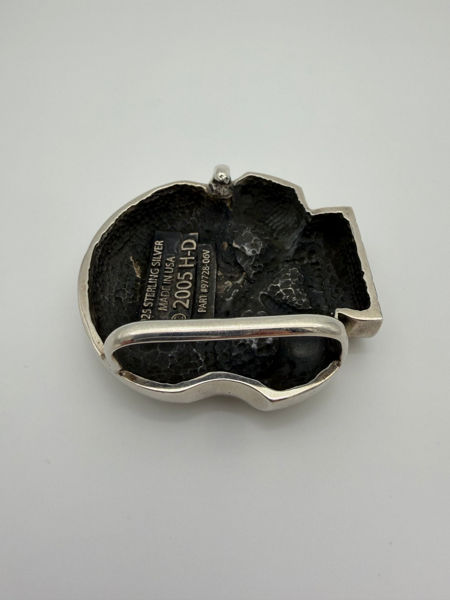 2005 .925 SILVER HARLEY-DAVIDSON KING BABY SKULL BELT BUCKLE