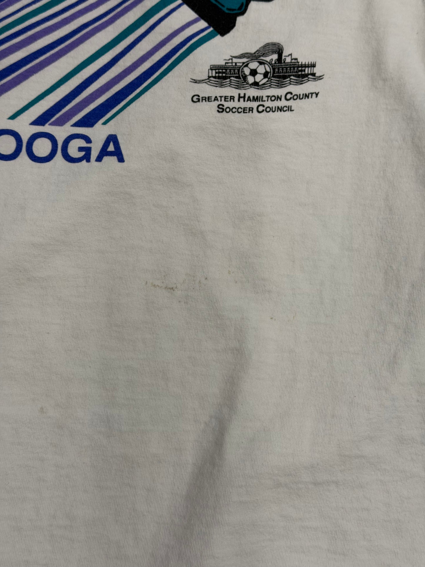1993-1994 TENNESSEE CHATTANOOGA STATE CHAMPIONS SOCCER TEE (ADIDAS TAG)