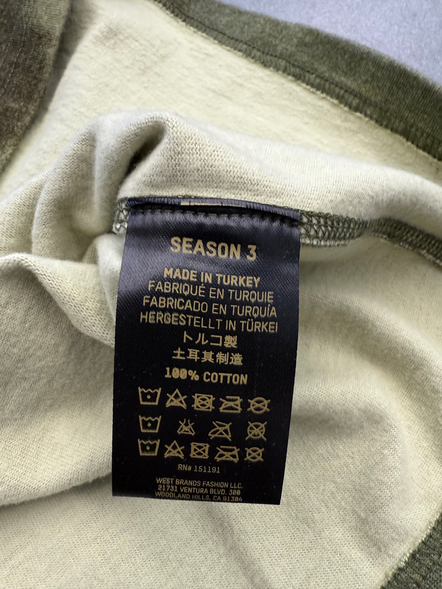 YEEZY SEASON 3 RAGLAN KNIT CAMO TEE - CAMO (S)