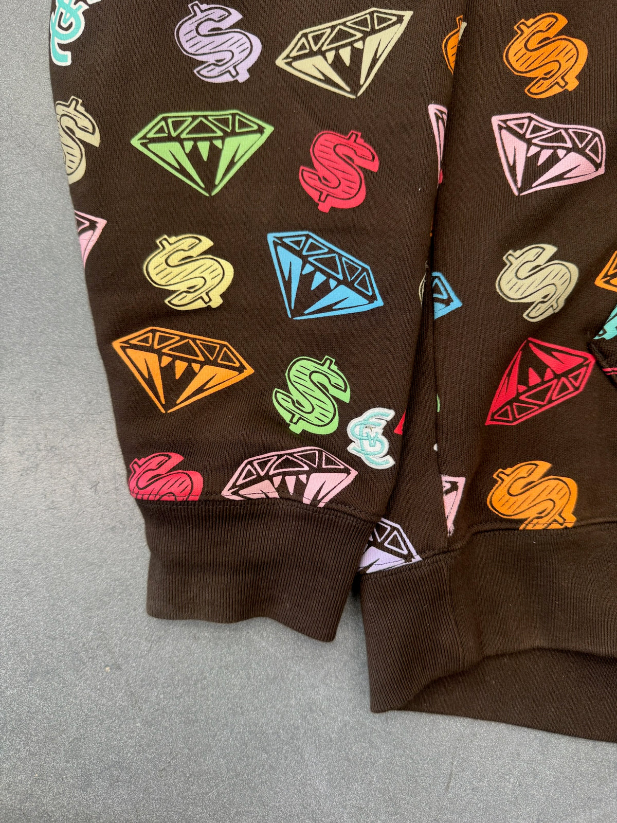 BILLIONAIRE BOYS CLUB X CASANOVA VINTAGE COMPLEXCON EXCLUSIVE DIAMONDS & DOLLARS FULL ZIP HOODIE