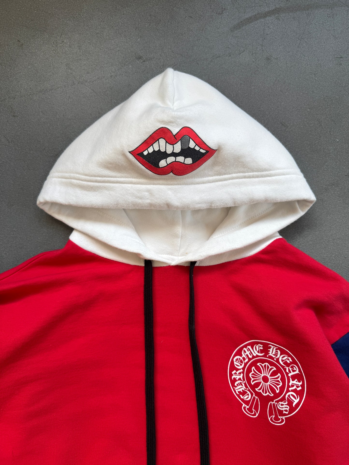 CHROME HEARTS MATTY BOY COLOR-BLOCK CHOMPER HOODIE (XS)