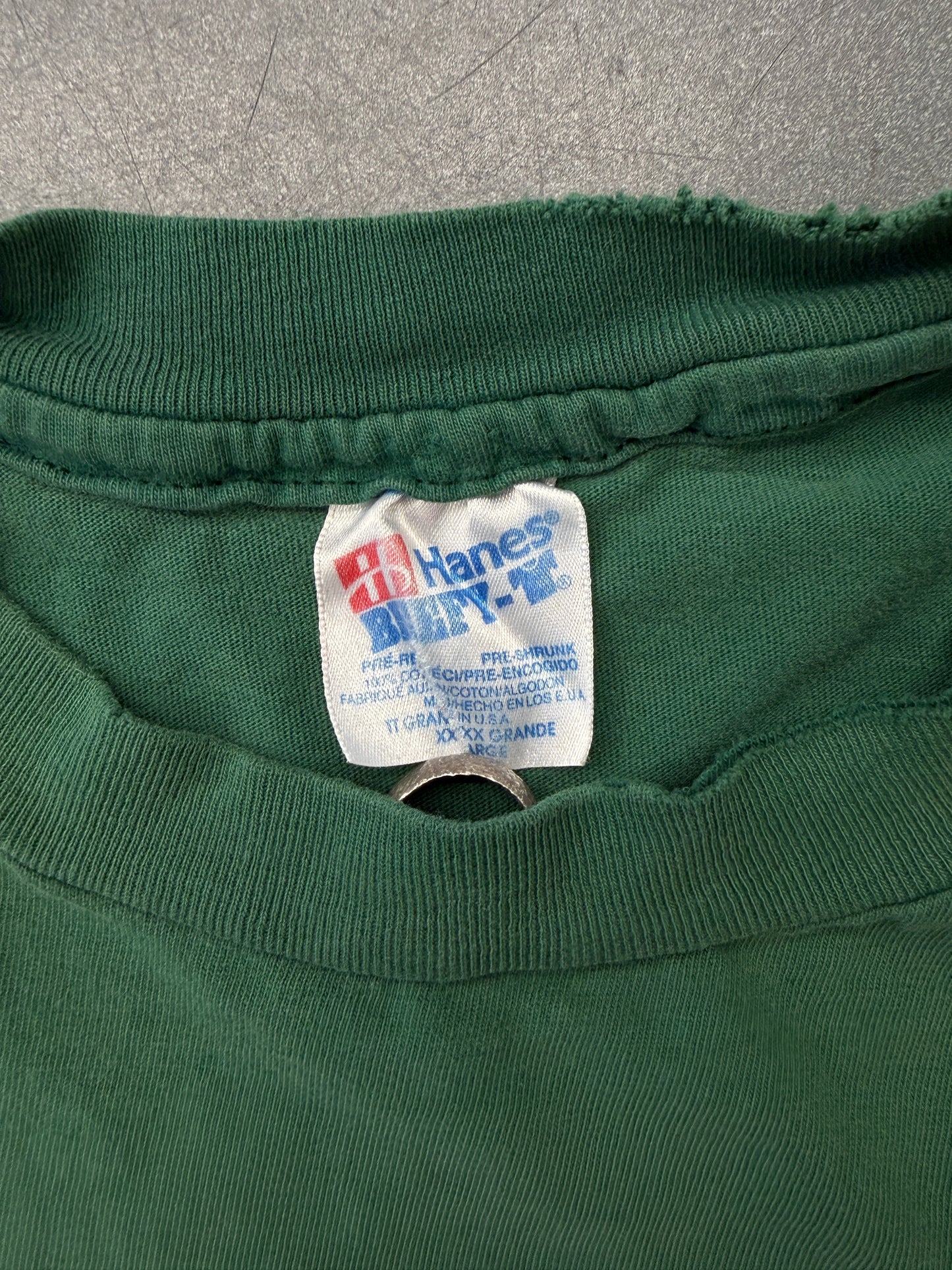 90S MIAMI HURRICANES ORANGE SEBASTIAN TEE (HANES TAG)