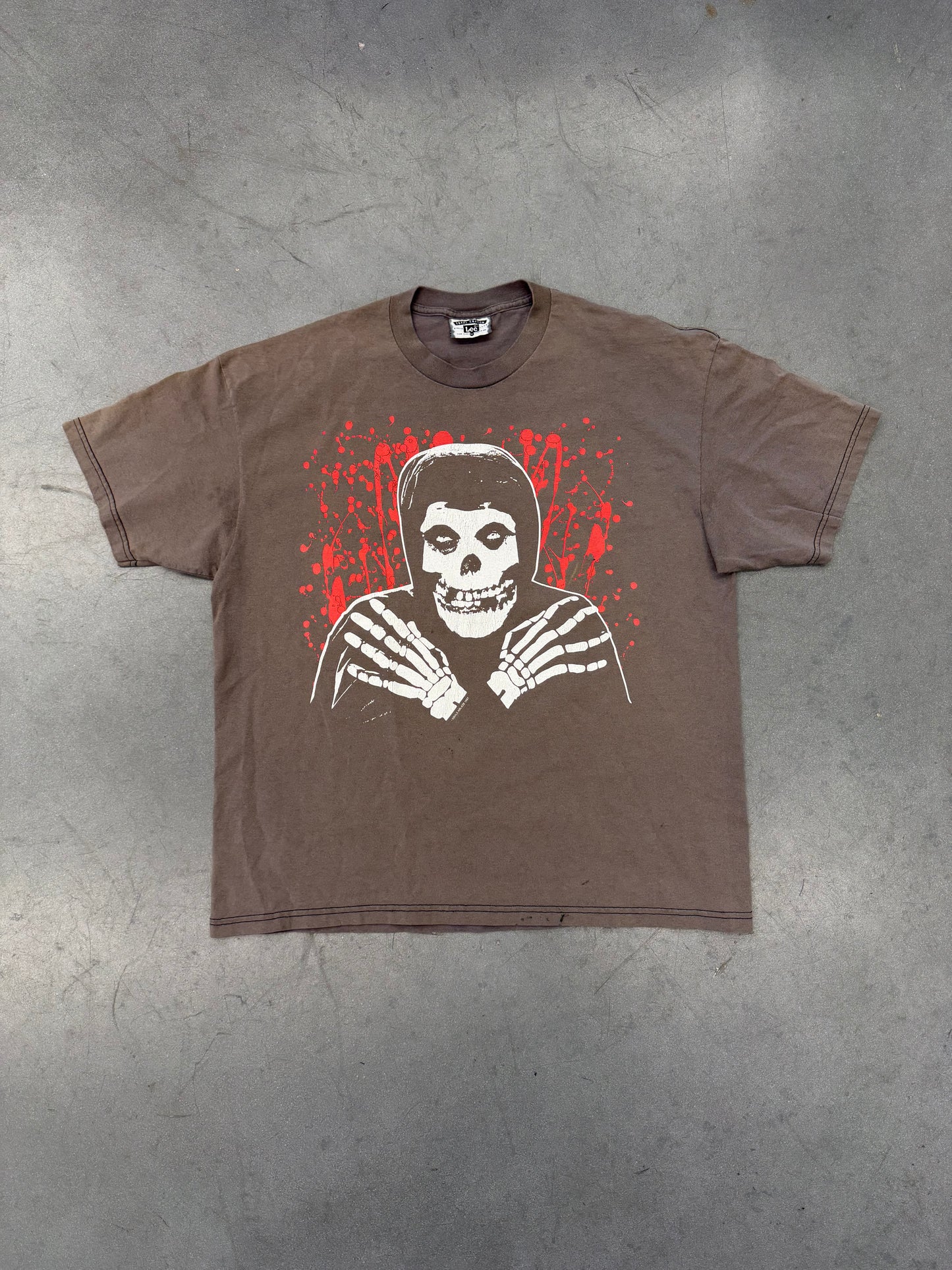 1997 MISFITS SOULS ABLAZE BLOOD FADED TEE (LEE TAG)