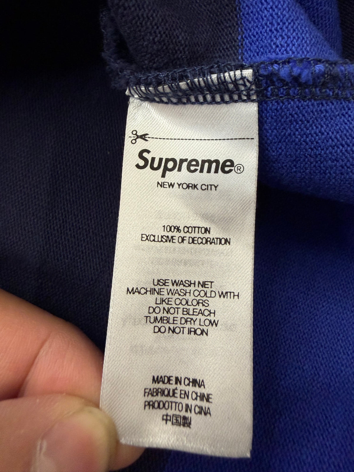 FW25 SUPREME STRIPE RUGBY SHIRT - NAVY