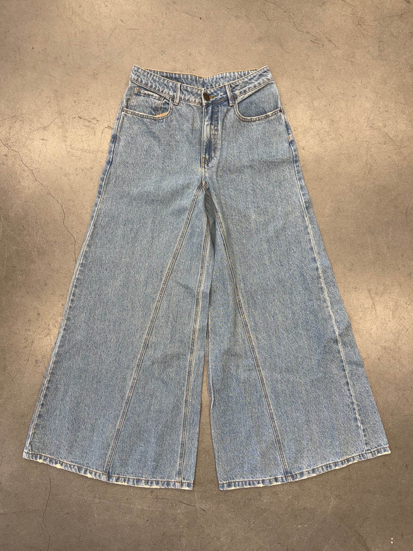 Y2K TNS FLARED RAVE DENIM PANTS