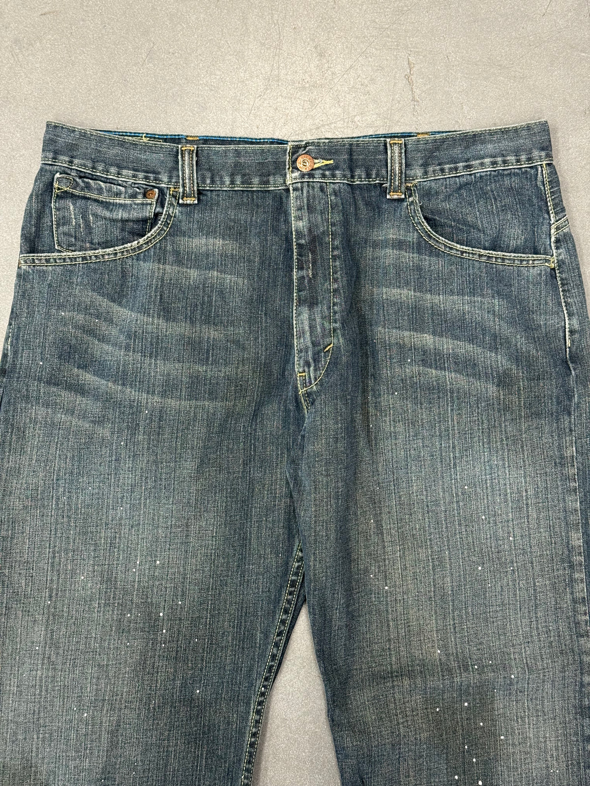 LEVIS SILVER TAB PAINT SPLATTER TRUE BOOT JEANS - 38/32
