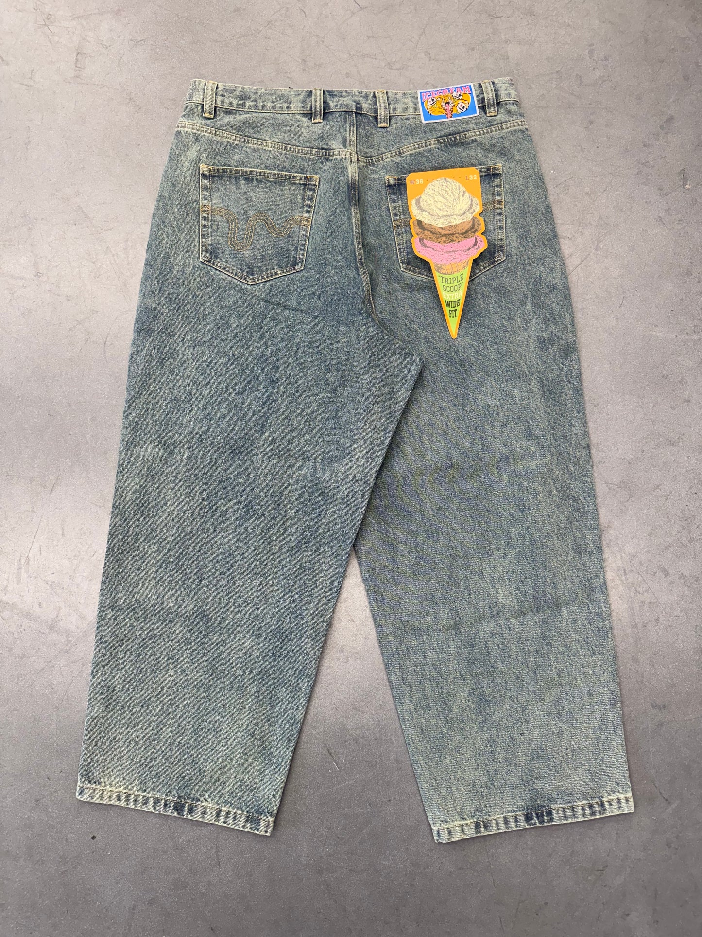 BILLIONAIRE BOYS CLUB RUNNING DOG TRIPLE SCOOP DENIM PANT