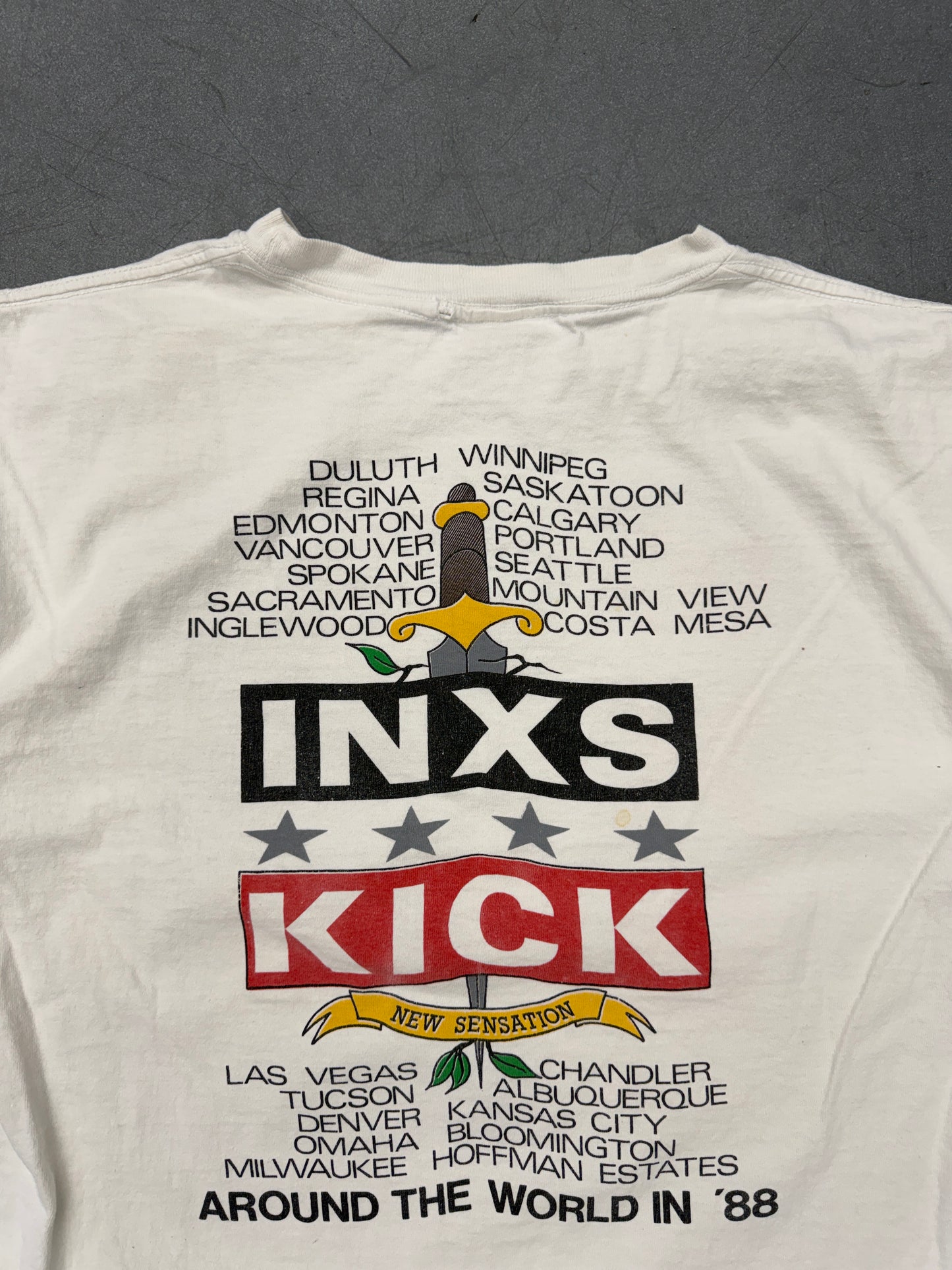 1988 INXS AROUND THE WORLD KICK TOUR (FUNSTUFF TAG)