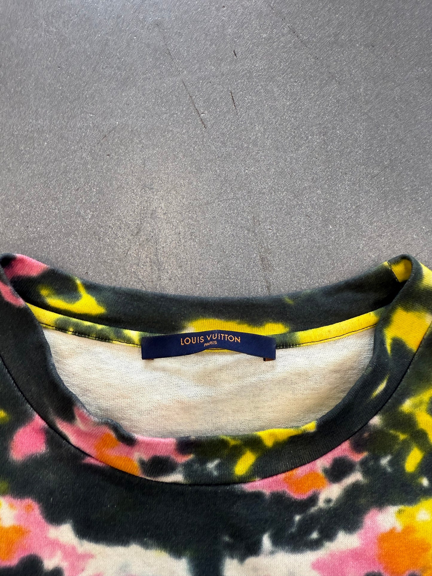 SS19 LOUIS VUITTON VIRGIL ABLOH PLAIN RAINBOW TIE DYE TEE (L)