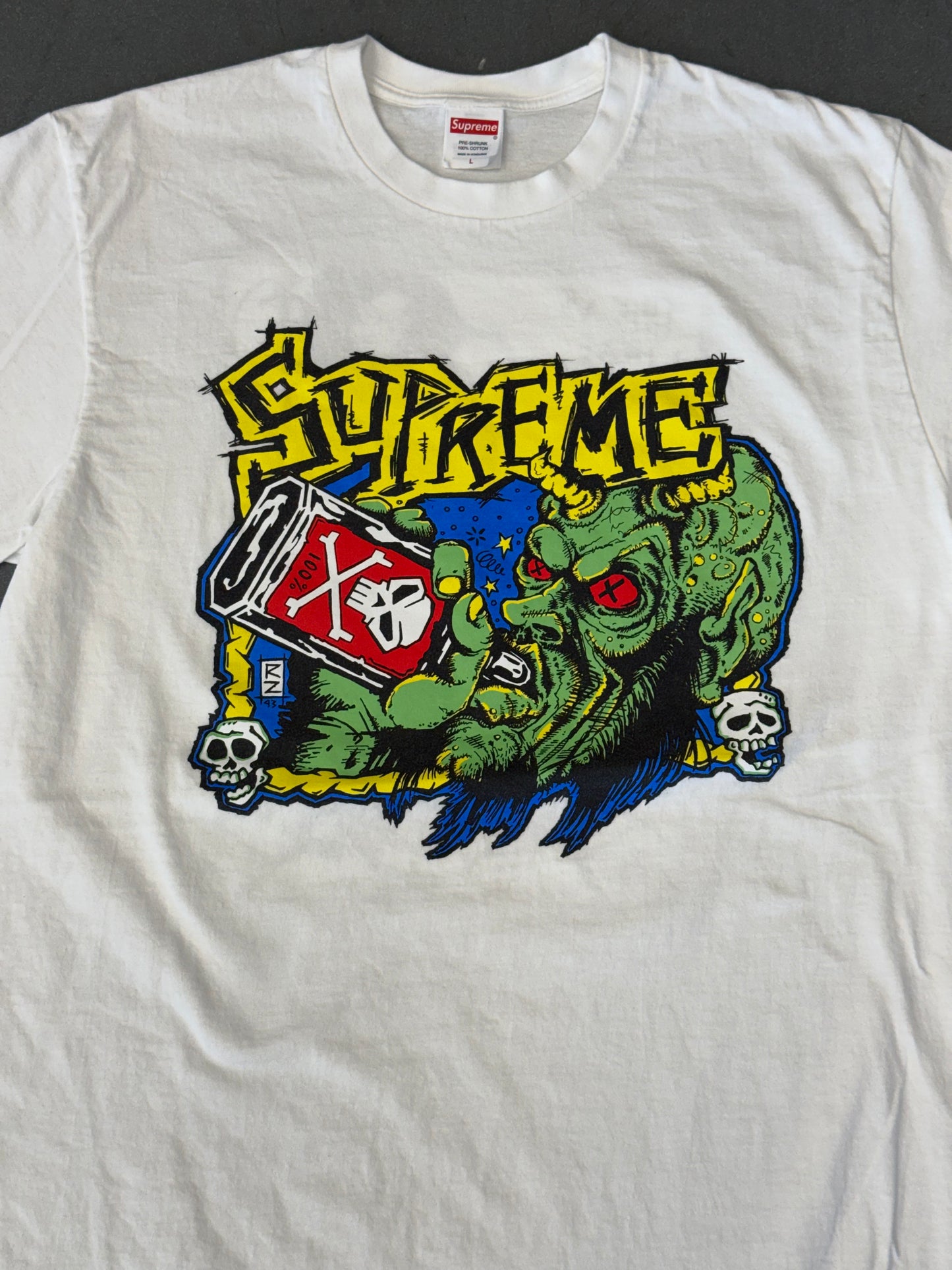 FW25 SUPREME FUCKIN BLOWOUT ROB ZOMBIE TEE - WHITE (L)