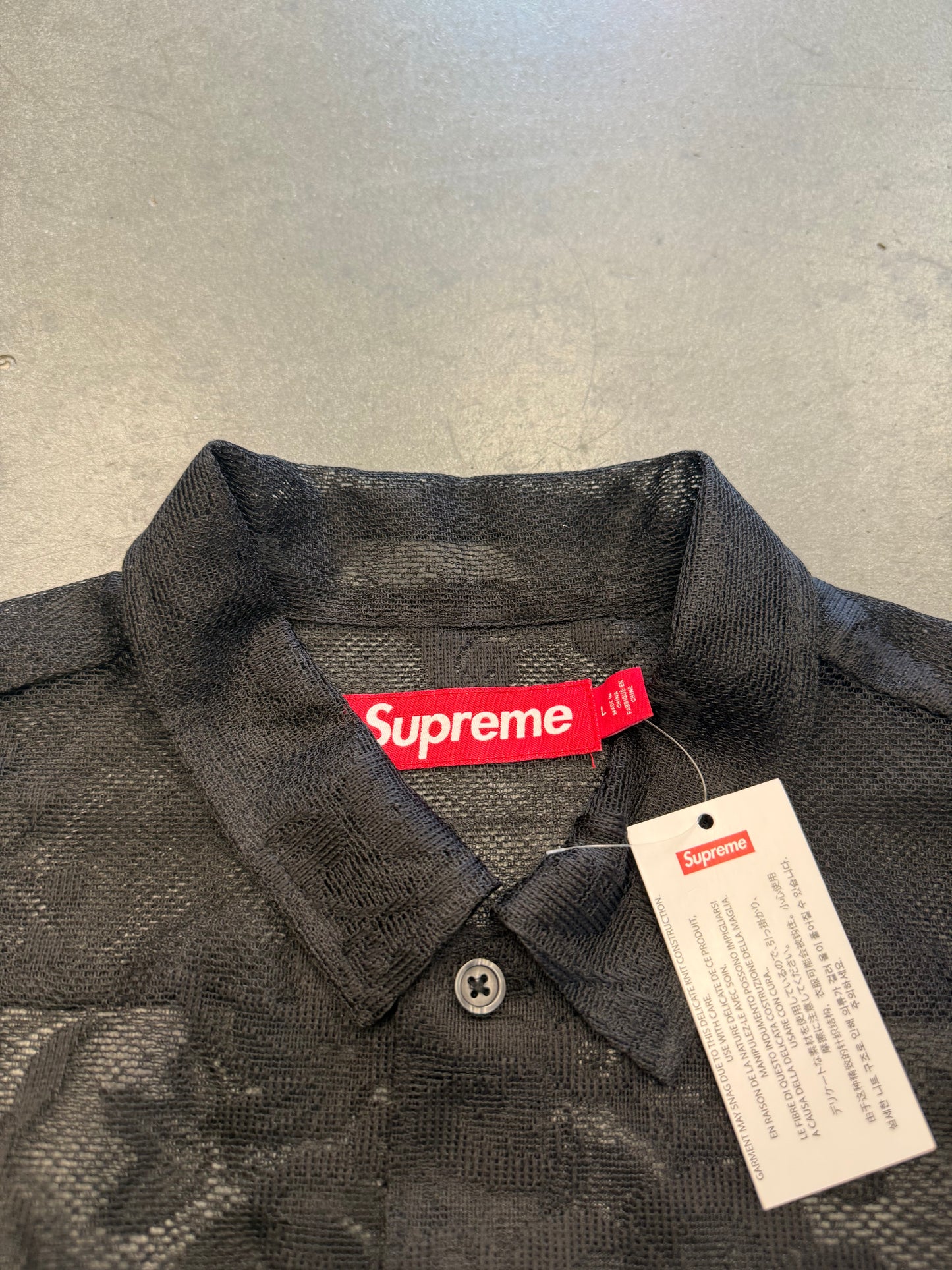 SS25 SUPREME LAST SUPPER LACE S/S SHIRT - BLACK
