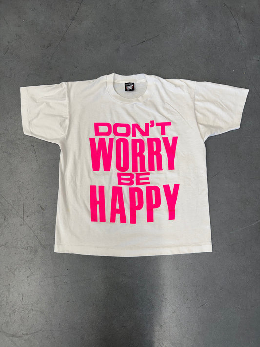 80S DON'T WORRY BE HAPPY TEE (SCREEN STARS TAG)