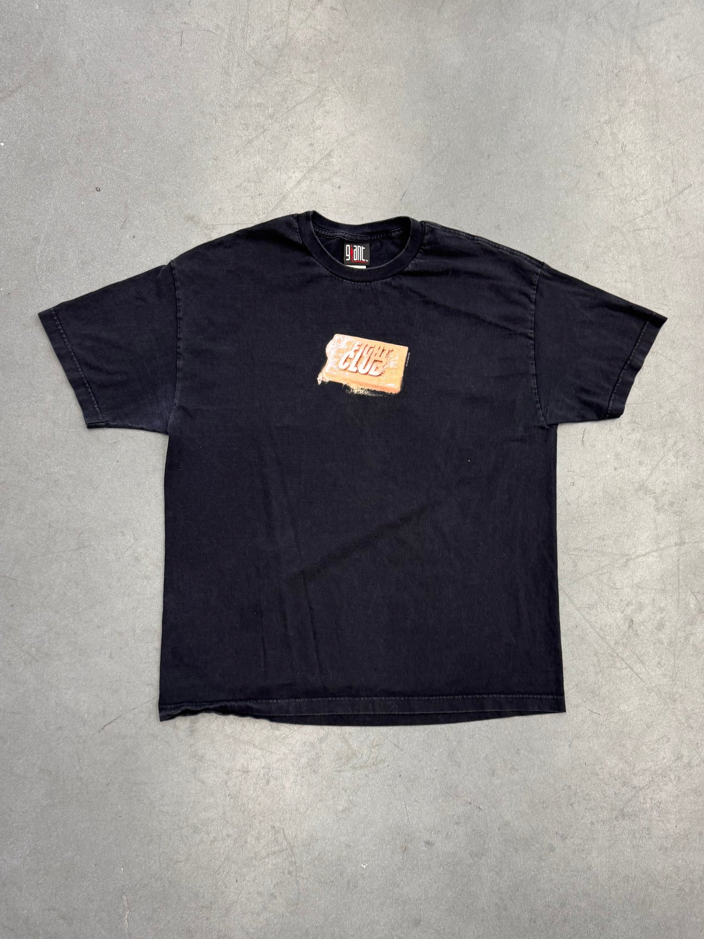 2000 FIGHT CLUB MOVIE PROMO 'RULES' TEE (GIANT TAG)