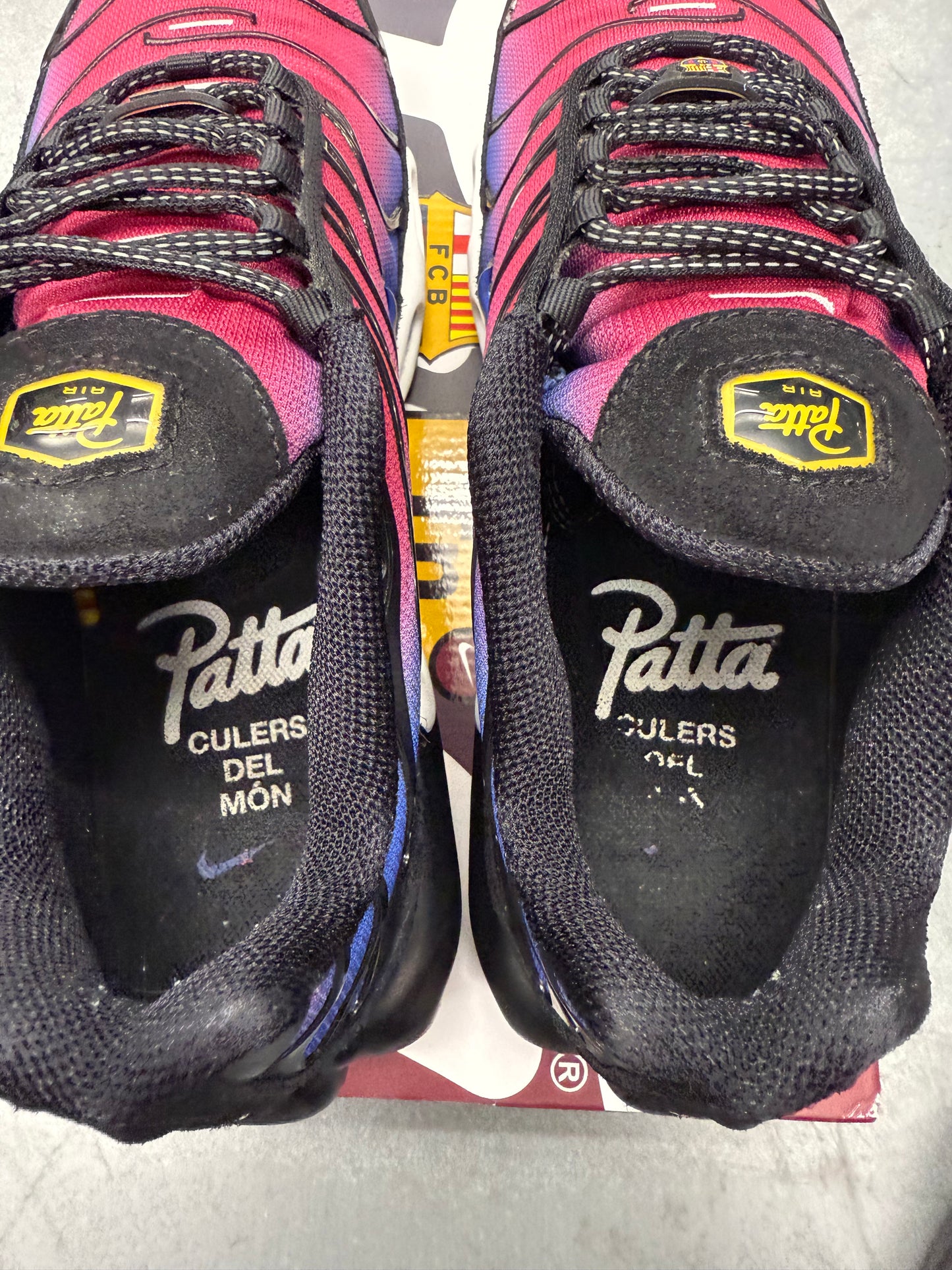 2023 SIZE 9 NIKE AIR MAX PLUS PATTA FC BARCELONA CULERS DEL MON