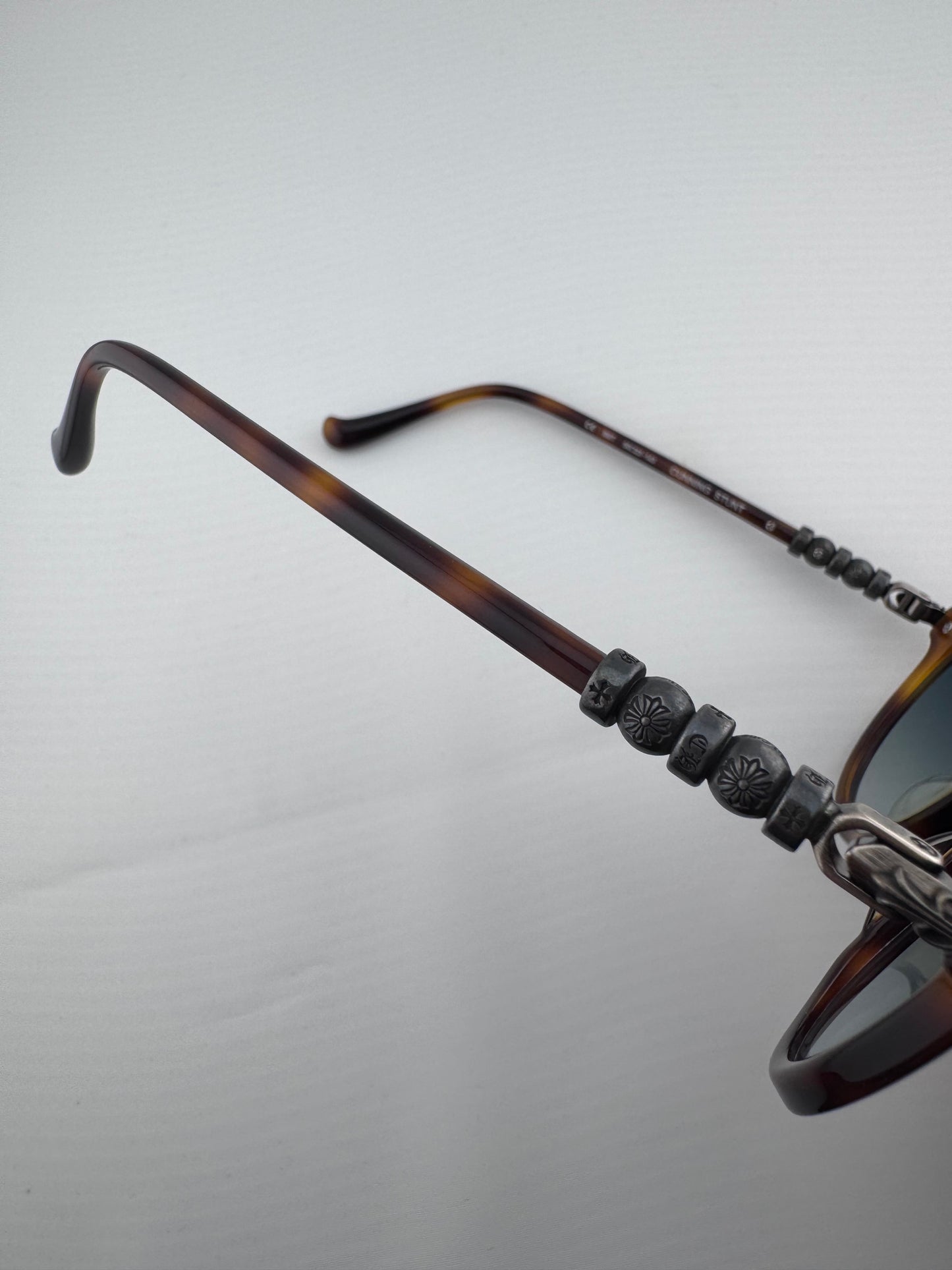 CHROME HEARTS 'CUNNING STUNT' TORTOISE SUNGLASSES (PRE-OWNED WITH CASE)