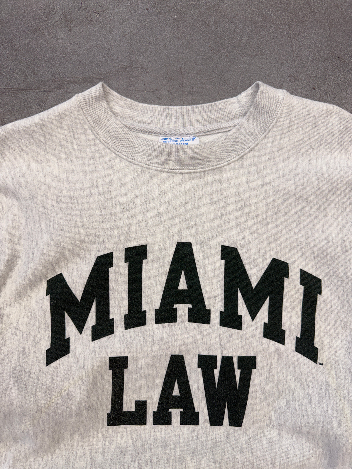MIAMI LAW CREWNECK (CHAMPION REVERSE WEAVE TAG)