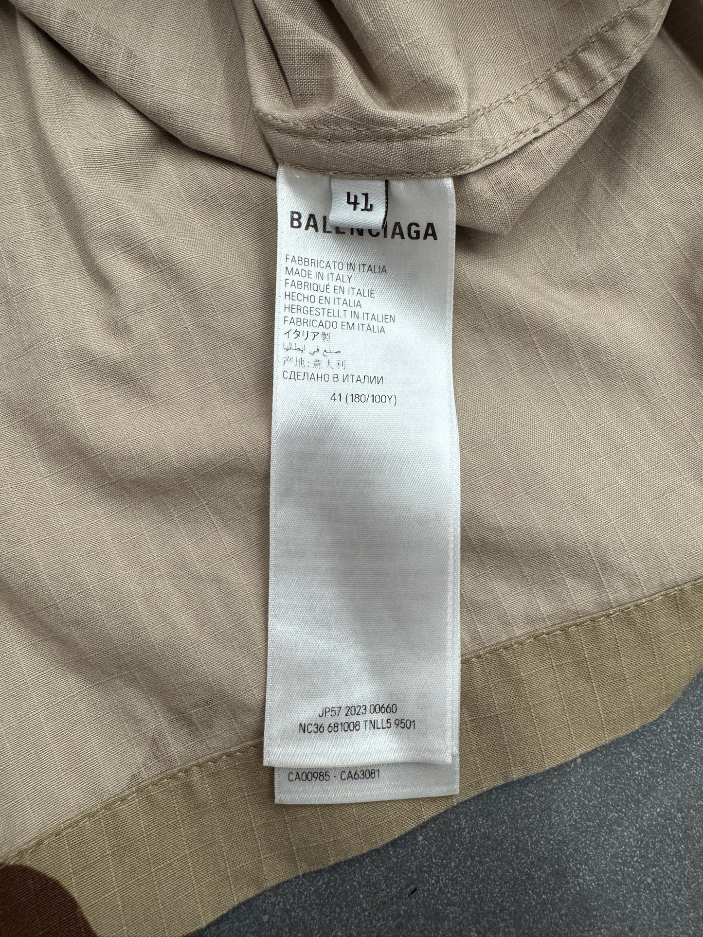 BALENCIAGA RIPSTOP CAMO OVERSIZED CARGO SHIRT (NWT)