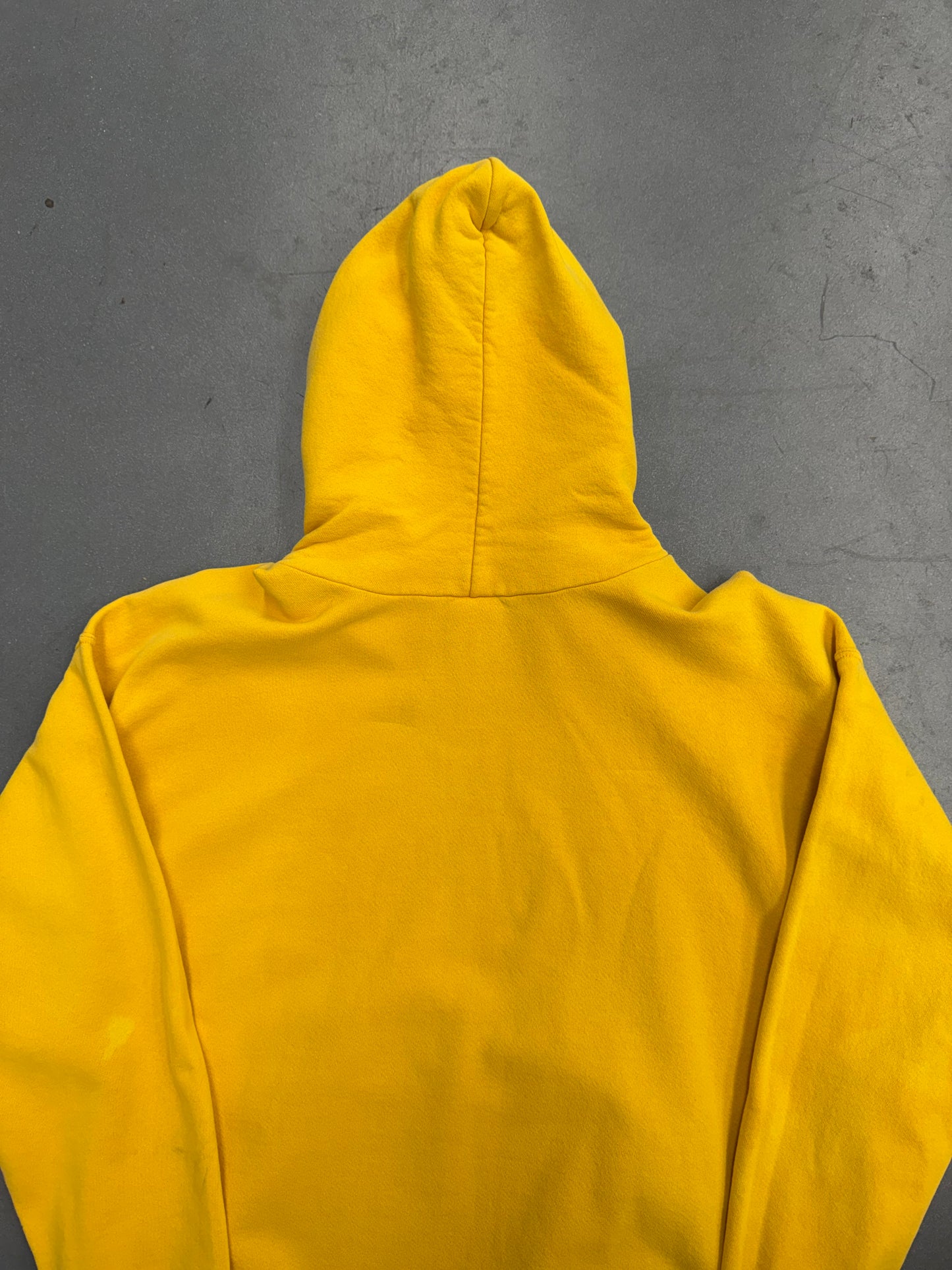 90'S NIKE SIDE SWOOSH PULLOVER HOODIE (WHITE NIKE TAG) - MUSTARD