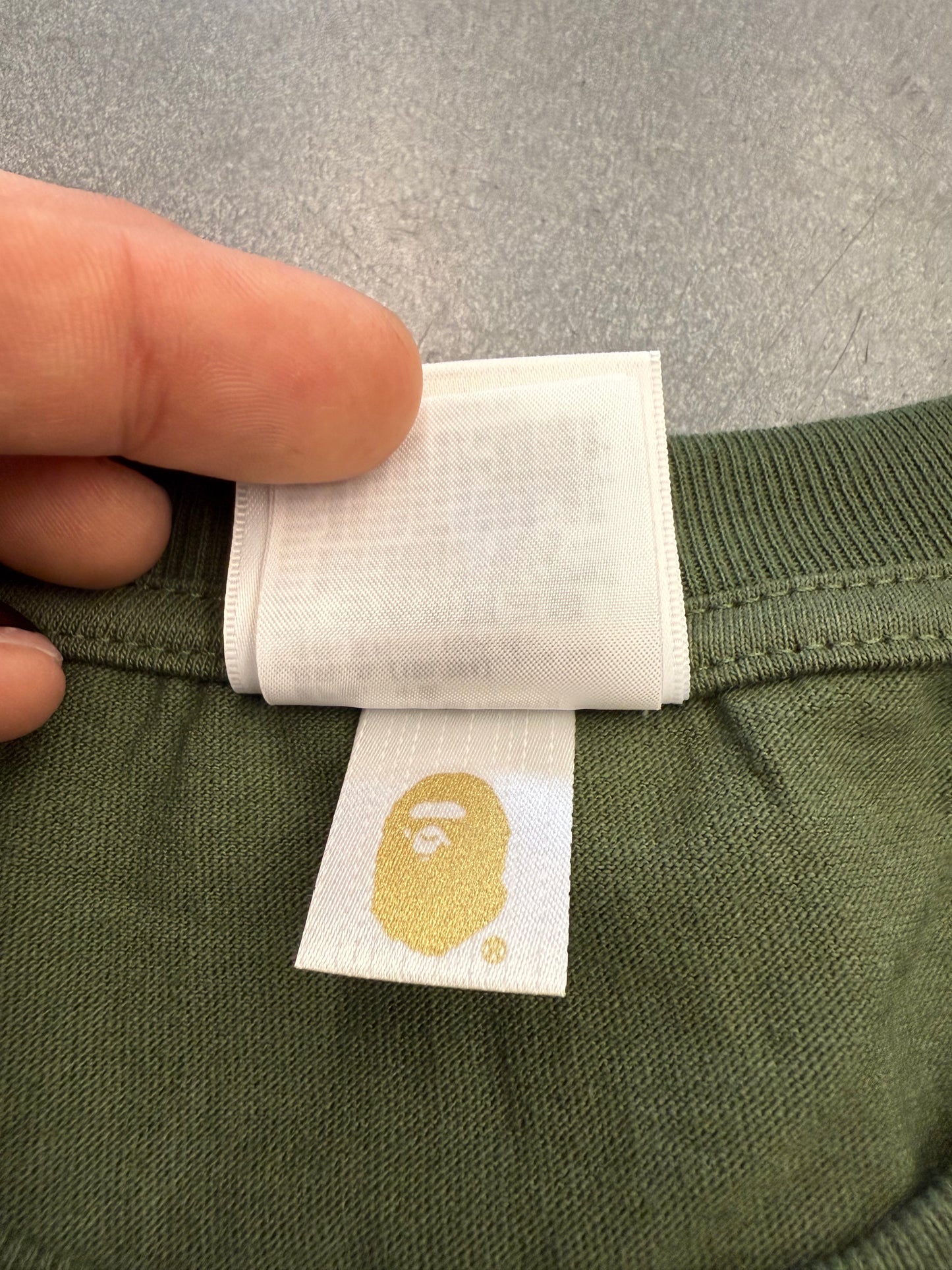 2020 A BATHING APE BAPE COLLEGE TEE - GREEN