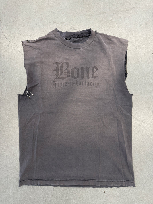 90S BONE THUGS-N-HARMONY DISTRESSED & FADED CUT-OFF TEE (PULLED TAG)