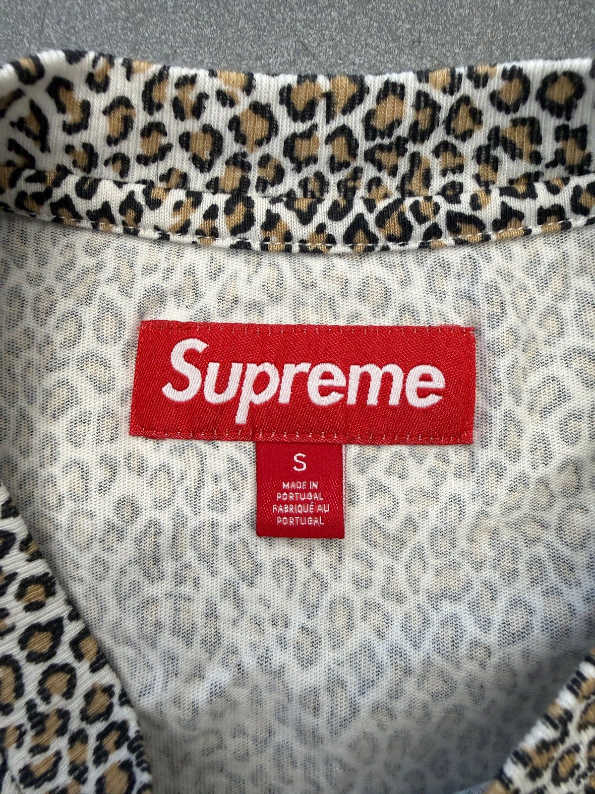 FW25 SUPREME SMALL BOX LOGO TEE - LEOPARD