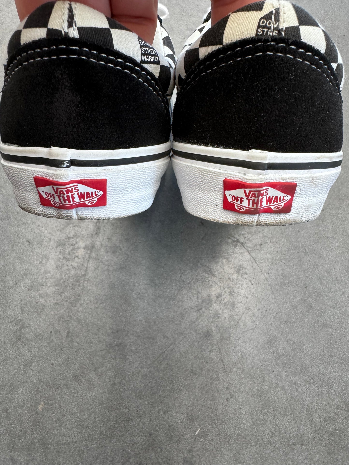 SIZE 8 VANS OLD SKOOL DSM CHECK DOVER STREET MARKET (PRE-OWNED NO NOX)