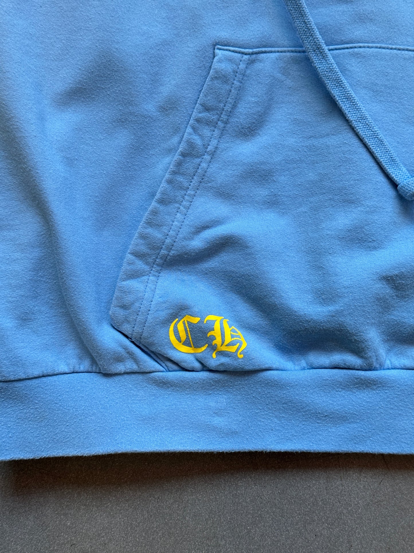 CHROME HEARTS DRAKE CERTIFIED LOVER BOY PULLOVER HOODIE - BLUE