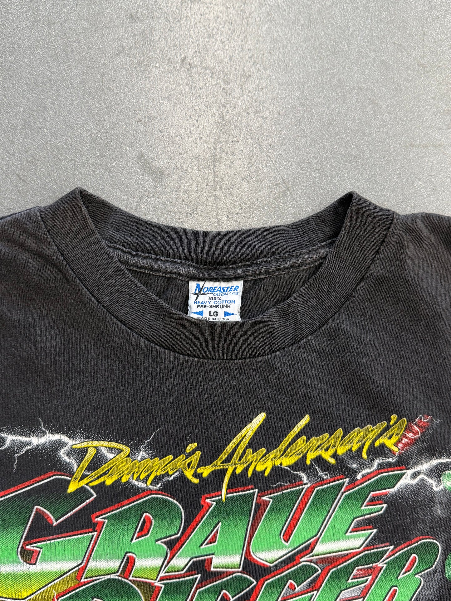 1997 DENNIS ANDERSON'S GRAVE DIGGER TOUR '97 CUTOFF TEE (NOREASTER TAG)