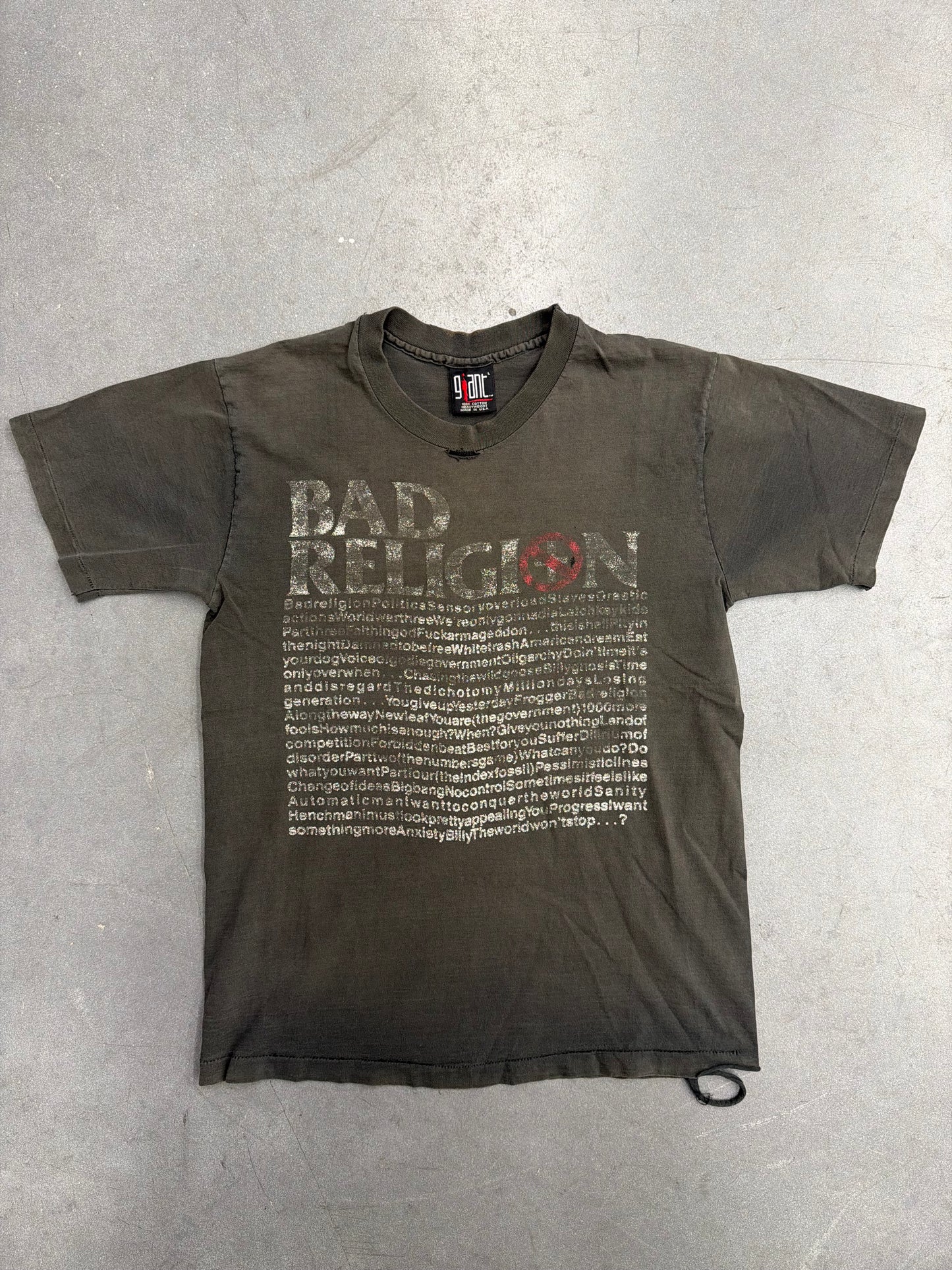 90'S BAD RELIGION LYRICS TEE (GIANT TAG)