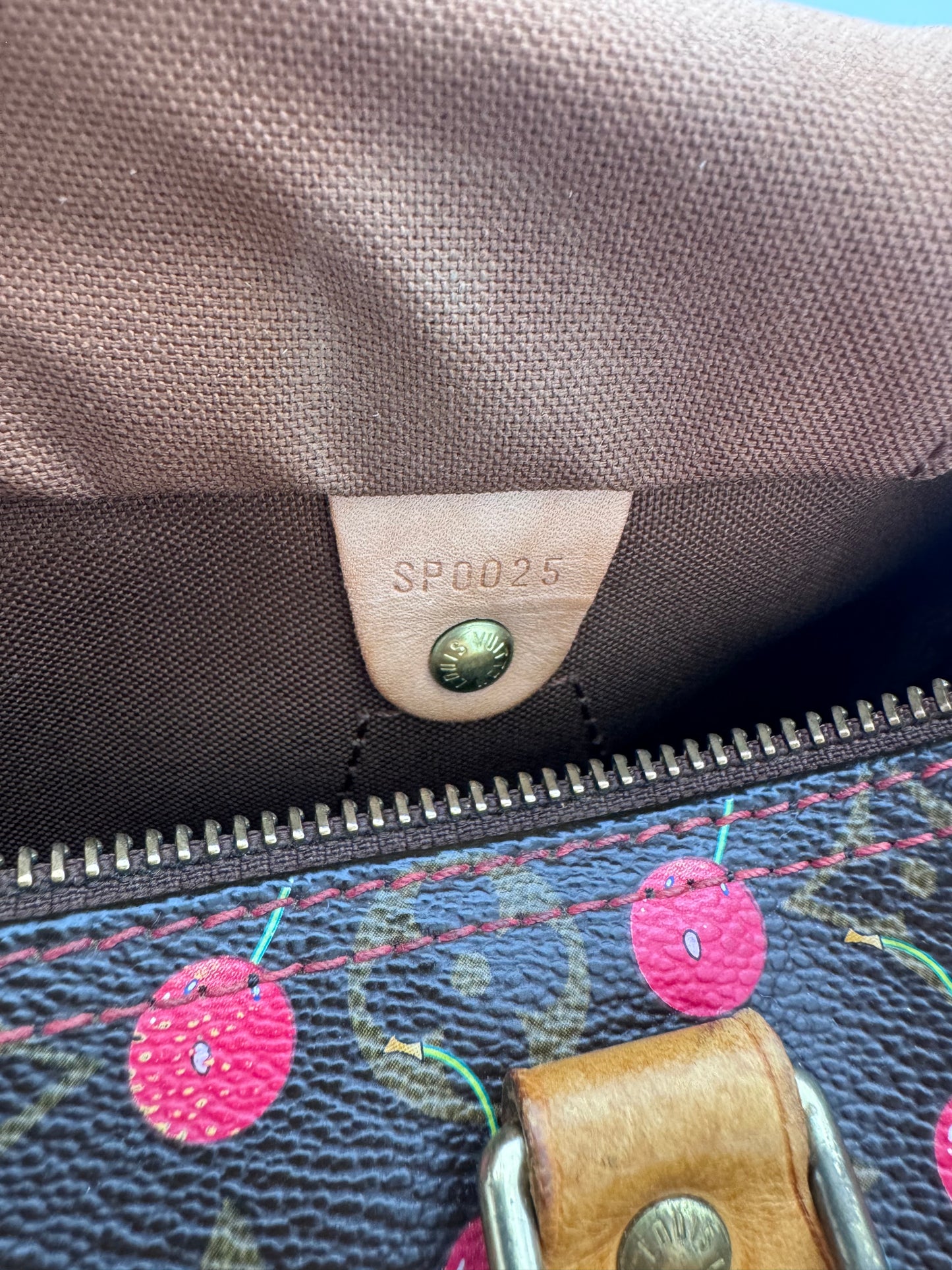 2005 LOUIS VUITTON LV CHERRY MONOGRAM MURAKAMI SPEEDY 25 VINTAGE