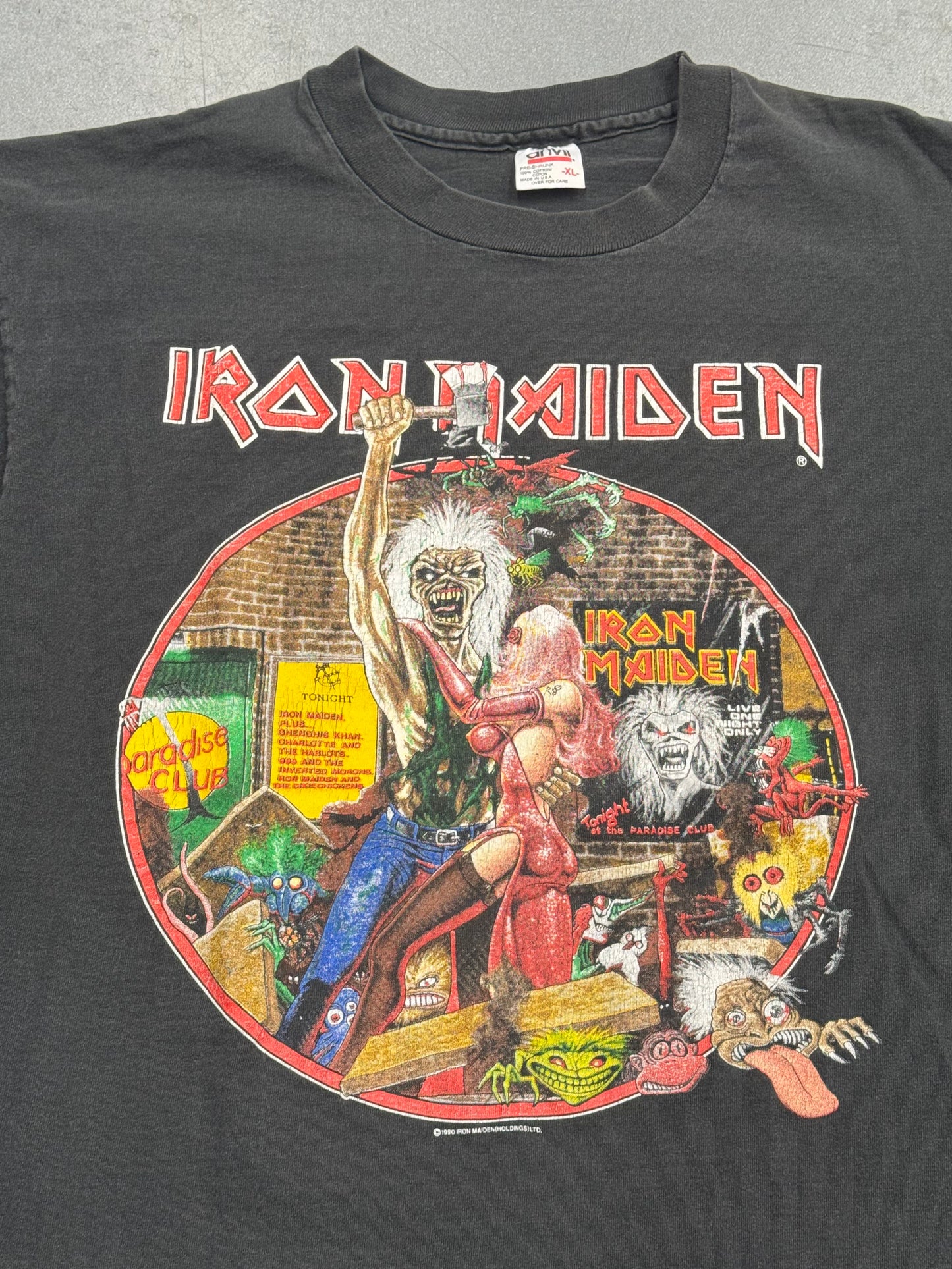 1990 IRON MAIDEN "BRING YOUR DAUGHTER... TO THE SLAUGHTER" LS TEE (ANVIL TAG)