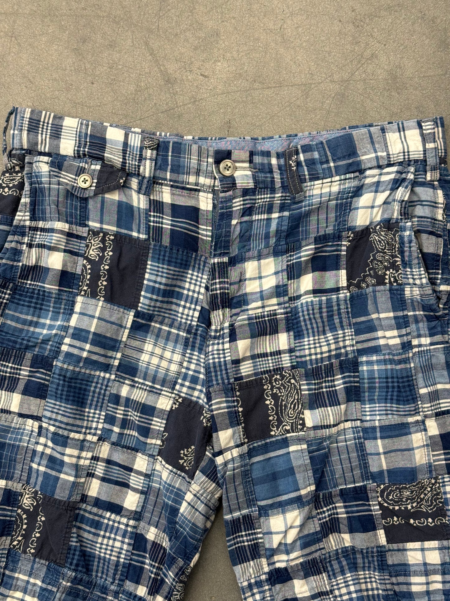 POLO RALPH LAUREN INDIA MADRAS PATCHWORK SHORTS