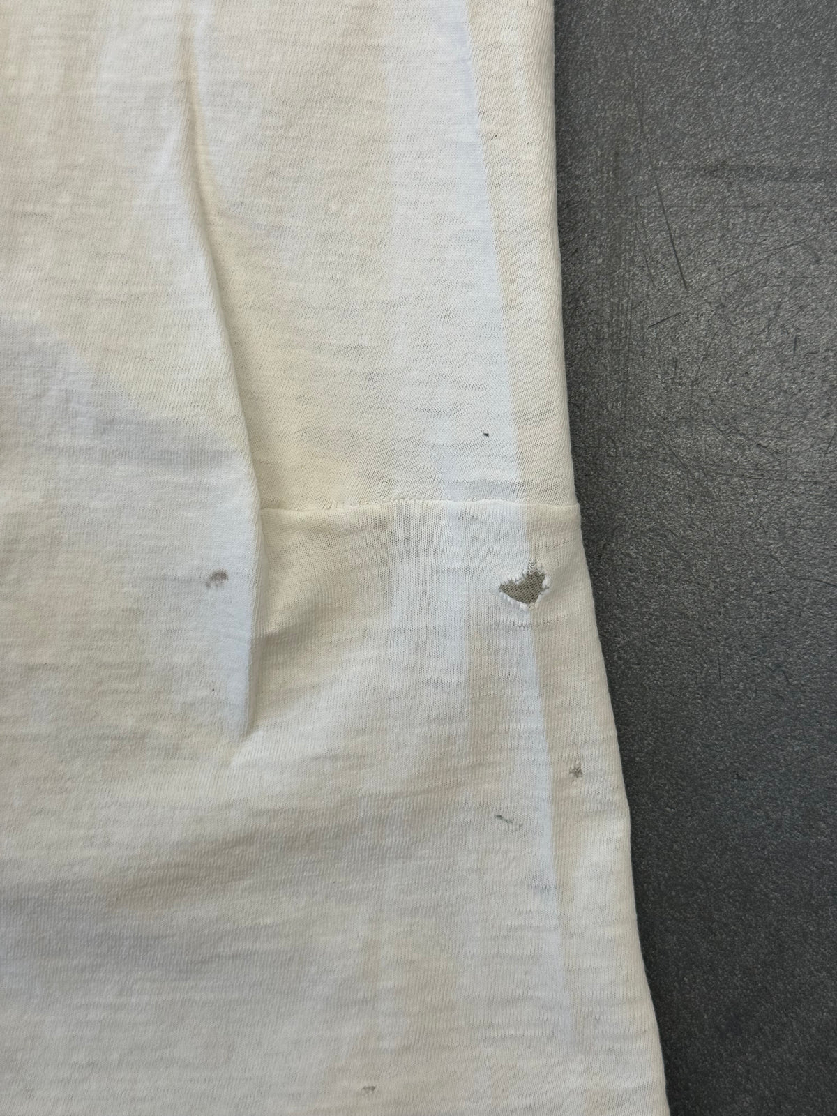 90'S 7 SECONDS SOULFORCE REVOLUTION NORTH AMERICAN TOUR THRASHED TEE (PULLED TAG) HEAVY REPAIR