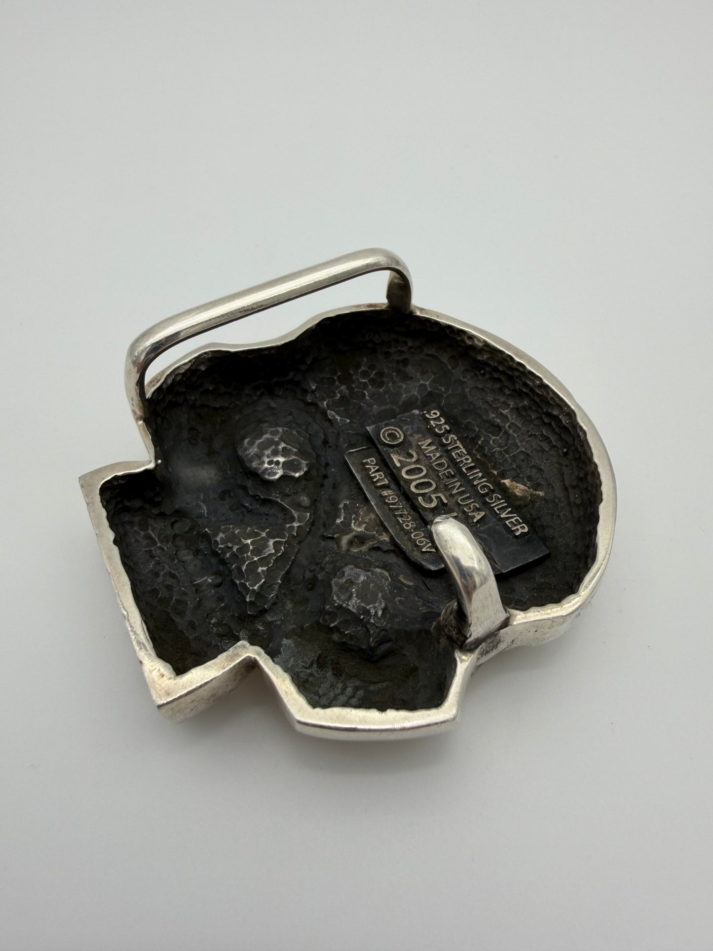2005 .925 SILVER HARLEY-DAVIDSON KING BABY SKULL BELT BUCKLE