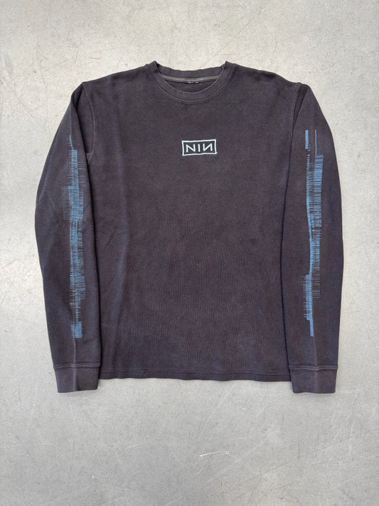 90S NINE INCH NAILS WITH TEETH THERMAL LONG SLEEVE TEE (CUT TAG)
