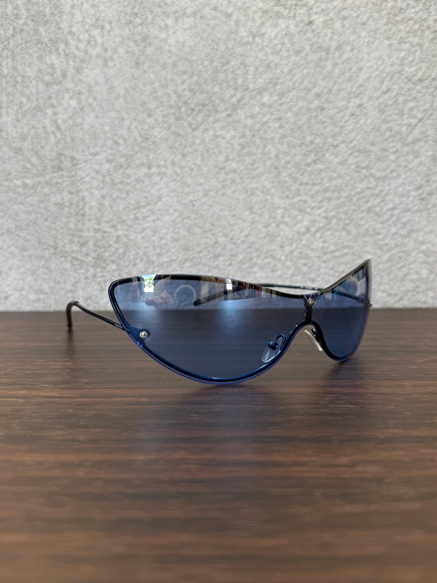 SS01 GUCCI RIMLESS TOM FORD ERA SHIELD MASK SUNGLASSES W/ REPLACEMENT BLACK SLEEVE