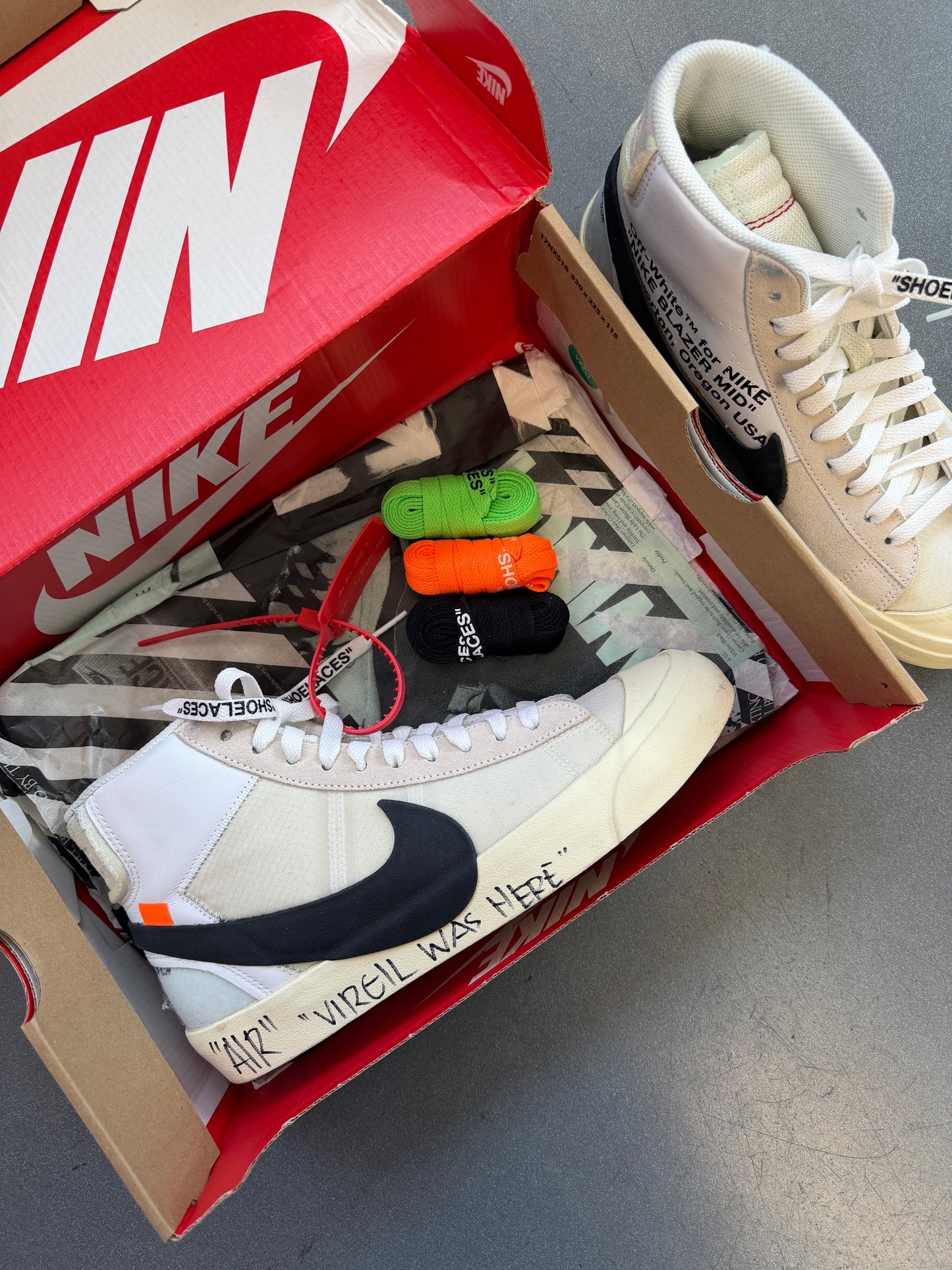 2017 NIKE OFF-WHITE THE 10: NIKE BLAZER MID (SIGNED BY VIRGIL ABLOH)