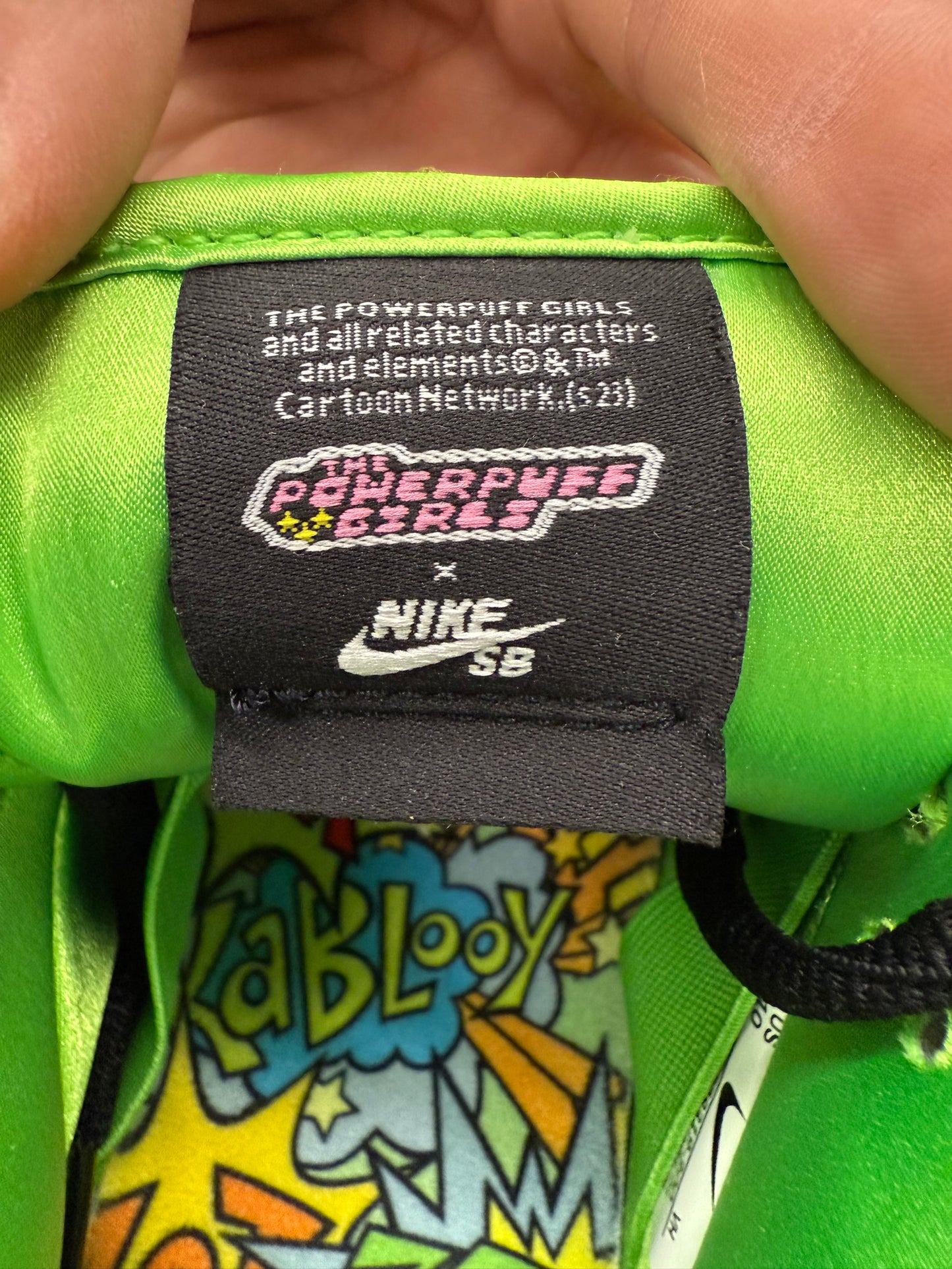 2023 SIZE 10 THE POWERPUFF GIRLS BUTTERCUP NIKE SB DUNK LOW