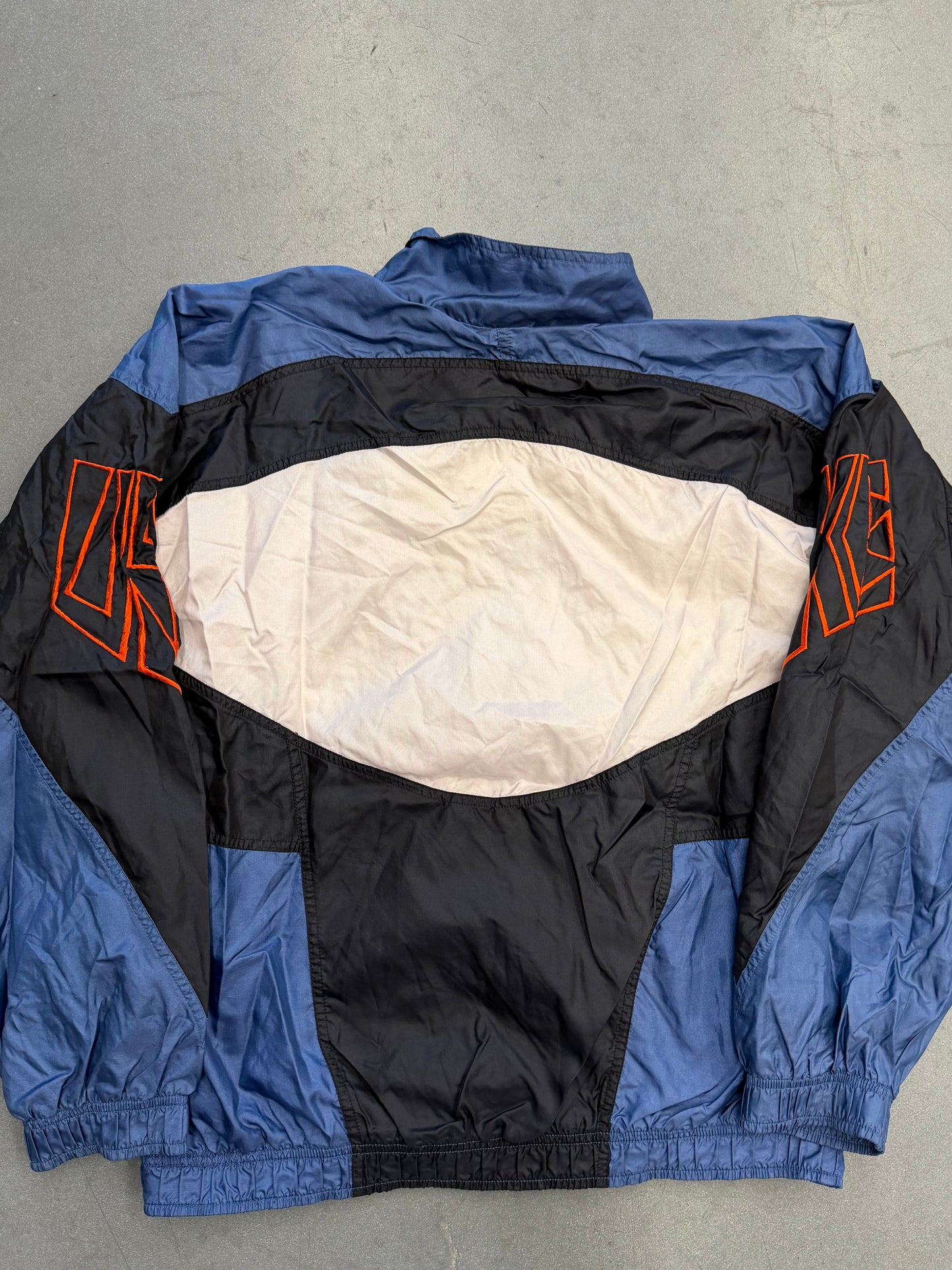 90S NIKE USA COLORBLOCK ZIP-UP WINDBREAKER - BLUE