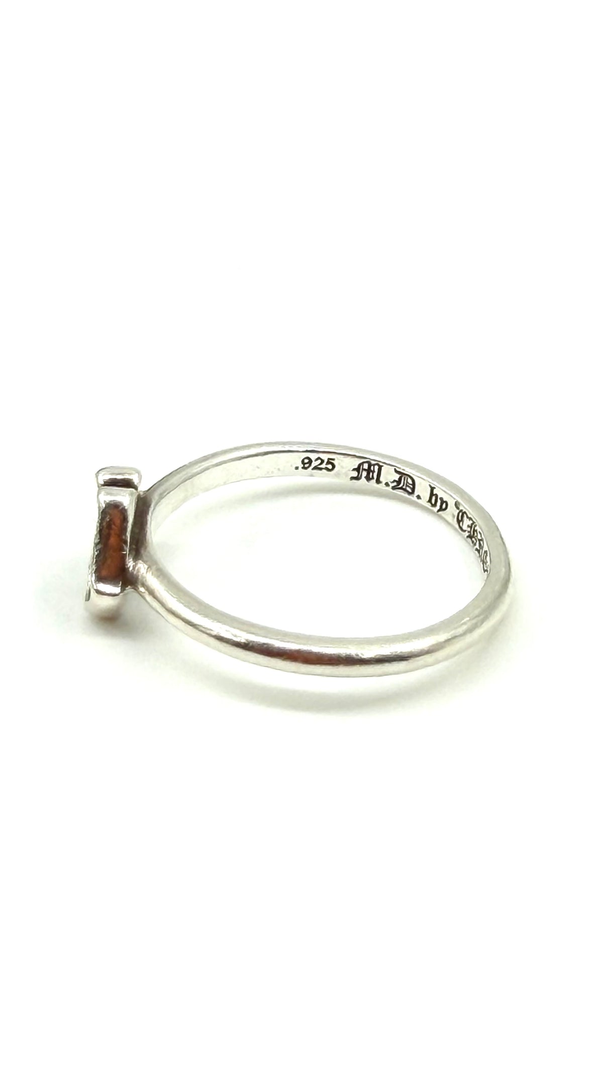 CHROME HEARTS MATTY BOY BUBBLE GUM SILVER RING - 6.5