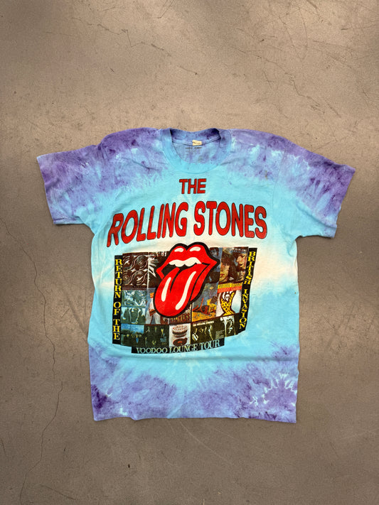 90'S THE ROLLING STONES VOODOO LOUNGE PARKING LOT BOOTLEG TIE DYE TEE (SCREEN STARS TAG)
